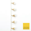 WHITE Pom Pom Tassels Indian Woven Gold Trim Ribbon Border Lace Ethnic X260