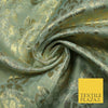 Luxury Floral Flower Mix Metallic Gold Brocade Dress Fabric 56