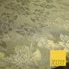 Luxury Floral Flower Mix Metallic Gold Brocade Dress Fabric 56