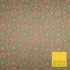 Mauve Luxury Floral PURE Benarsi Brocade Woven Fine Dress Fabric Fancy 1760