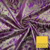 Floral Paisley Oriental Chinese Brocade Metallic Satin Jacquard Fabric 59