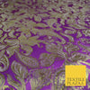 Floral Paisley Oriental Chinese Brocade Metallic Satin Jacquard Fabric 59
