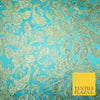 Floral Paisley Oriental Chinese Brocade Metallic Satin Jacquard Fabric 59