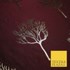 Luxury Autumnal Leafless Tree Metallic Gold Jacquard Brocade Fabric 6 COLOURS