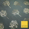 Luxury Autumnal Leafless Tree Metallic Gold Jacquard Brocade Fabric 6 COLOURS