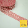 10 PASTEL COLOURS Soft Thread Floral Sequin Ribbon Trim Border Lace - Per Metre