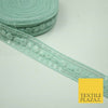 10 PASTEL COLOURS Soft Thread Floral Sequin Ribbon Trim Border Lace - Per Metre