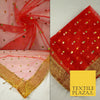 Mata Ki Chunni Embroidery Golden Border Devi Mata Pooja Chunri Puja Hindu Maiyan