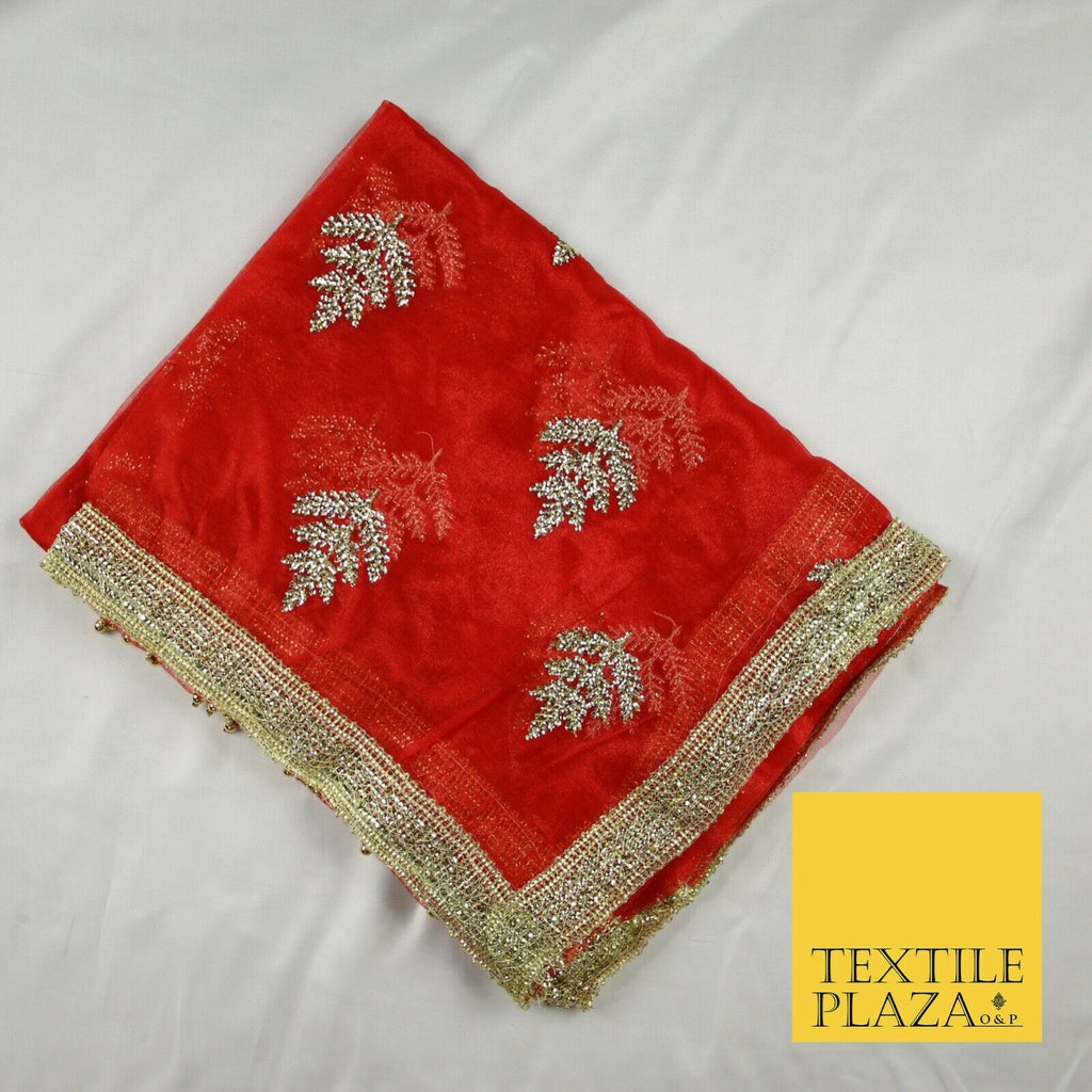 Mata Ki Chunni Embroidery Golden Border Devi Mata Pooja Chunri Puja Hindu Maiyan