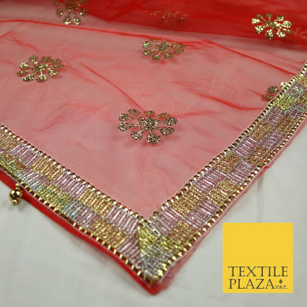 Mata Ki Chunni Embroidery Golden Border Devi Mata Pooja Chunri Puja Hindu Maiyan