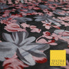 Dark Grey / Wine / Pink Artsy Floral Textured Brocade Jacquard Dress Fabric 6786