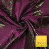 Magenta Antique Gold Floral Textured Metallic Fancy Brocade Jacquard Fabric 6766