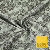 3 COLOURS - Ornate Floral Metallic Textured Brocade Jacquard Dress Fabric 58