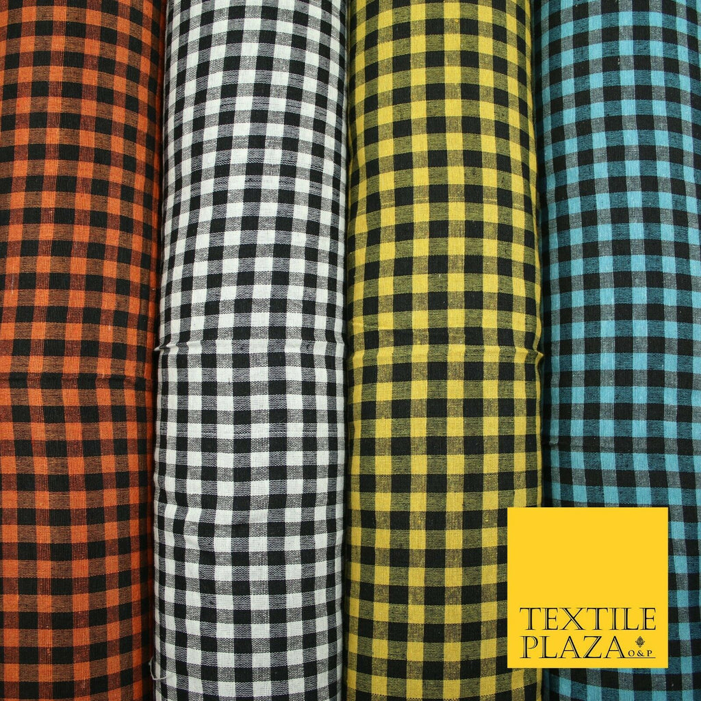 100% Pure Cotton Gingham Parna Patka Turban Dastaar Fabric 1/8 - Foto 4