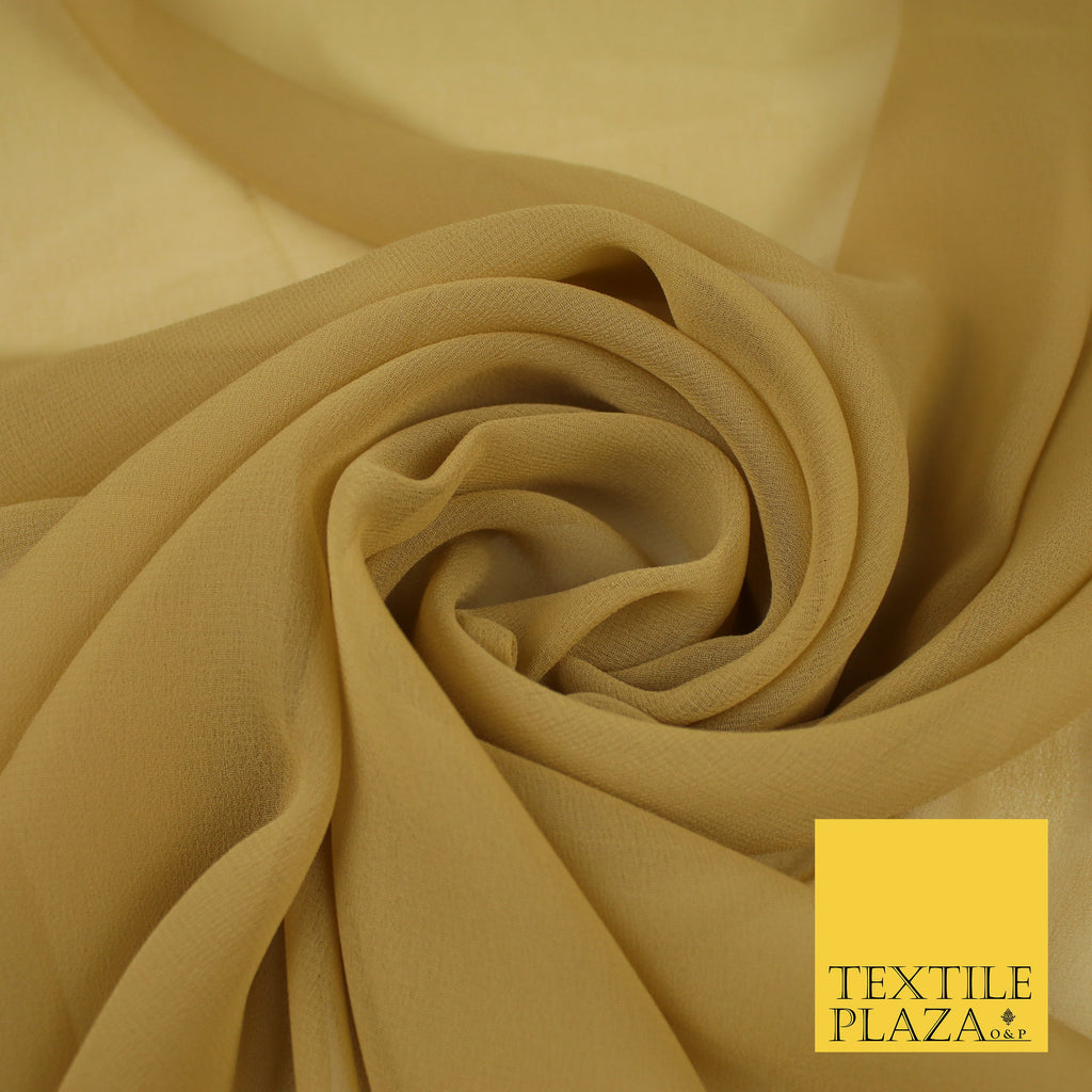 ANTIQUE GOLD Premium Plain Dyed Chiffon Fine Soft Georgette Sheer Dres O & P Birmingham ANTIQUE GOLD Premium Plain Dyed Chiffon Fine Soft Georgette Sheer Dres O & P Birmingham