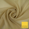 BEIGE Premium Plain Dyed Chiffon Fine Soft Georgette Sheer Dress Fabric 8281