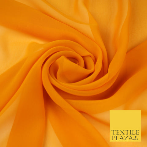 SAND GOLD Premium Plain Dyed Chiffon Fine Soft Georgette Sheer Dress Fabric 8284