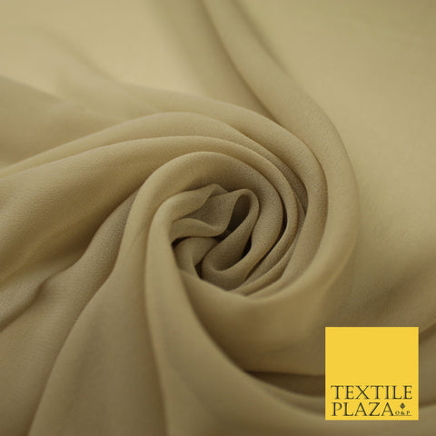 BUTTERCREAM Premium Plain Dyed Chiffon Fine Soft Georgette Sheer Dress Fabric 8277