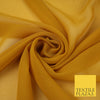 DARK OCHRE Premium Plain Dyed Chiffon Fine Soft Georgette Sheer Dress Fabric 8305