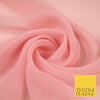 DUSTY PINK 2 Premium Plain Dyed Chiffon Fine Soft Georgette Sheer Dress Fabric 8392