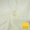 IVORY Premium Plain Dyed Chiffon Fine Soft Georgette Sheer Dress Fabric 8276