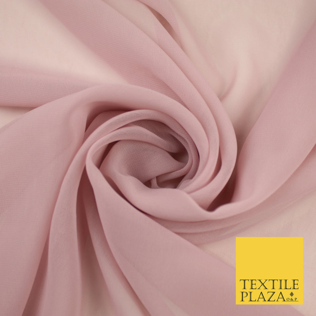 LIGHT DUSTY PINK Premium Plain Dyed Chiffon Fine Soft Georgette Sheer O & P Birmingham LIGHT DUSTY PINK Premium Plain Dyed Chiffon Fine Soft Georgette Sheer O & P Birmingham