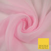 PALE PINK Premium Plain Dyed Chiffon Fine Soft Georgette Sheer Dress Fabric 8314