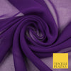 PLUM PURPLE Premium Plain Dyed Chiffon Fine Soft Georgette Sheer Dress Fabric 8336