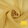 SAND GOLD Premium Plain Dyed Chiffon Fine Soft Georgette Sheer Dress Fabric 8284
