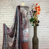 Designer Luxury Digital  Velvet Print Suit (G15)