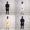 4 COLOURS - Mens Tab Kurta Pajama Cotton Indian Punjabi Asian Shirt Jago Sangeet