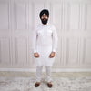 4 COLOURS - Mens Tab Kurta Pajama Cotton Indian Punjabi Asian Shirt Jago Sangeet