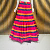 Magenta Pink Mustard Navy Multicolour Check Taffeta Silk Lehenga Skirt