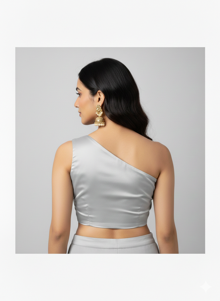 LIGHT BLUE | SATIN | BLOUSE