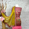 Unstitched Soft Faux Benarsi Silk Suit