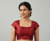 MAROON  | FAUX RAW SILK | BLOUSE