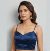 NAVY BLUE | CREPE BACK SATIN |BLOUSE