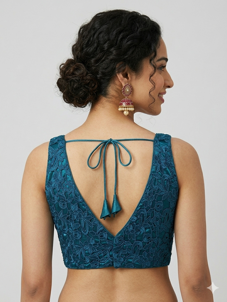 TEAL | LACE | BLOUSE