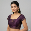 PLUM | FAUX RAW SILK | BLOUSE