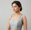 LIGHT GREY | TAFFETA SILK| BLOUSE