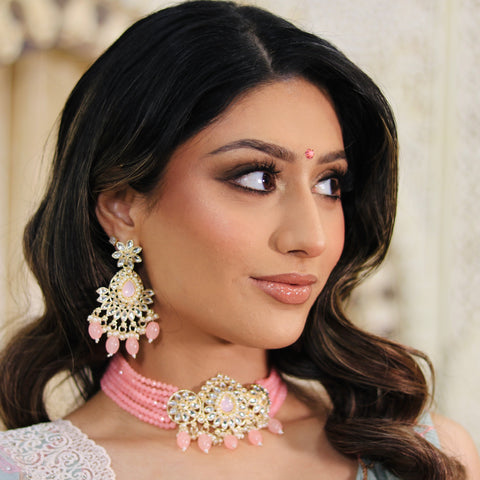 2 Piece Antique Gold Tikka & Earrings Set