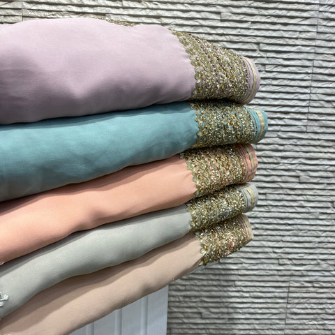 Unstitched Soft Sateen Crepe Suit