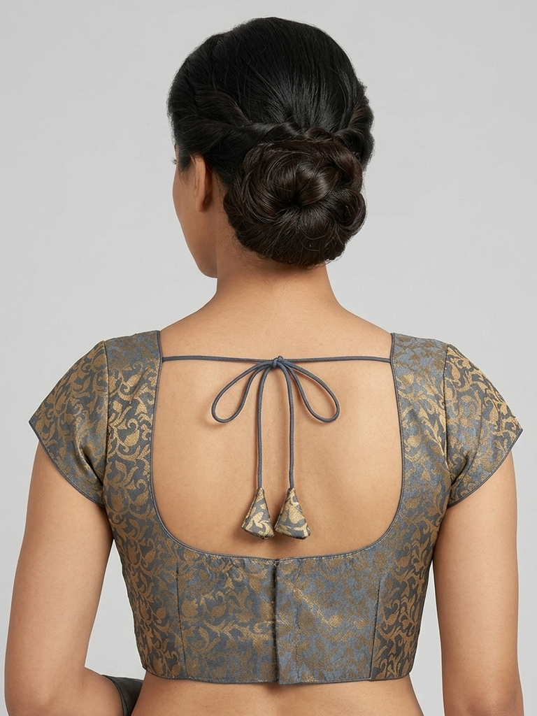 GREY | BANARASI | BLOUSE