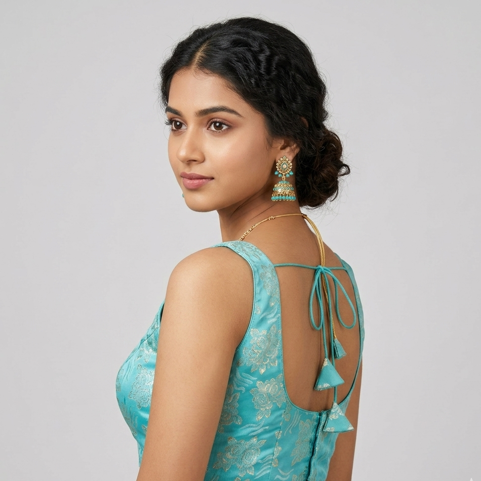 BLUE | GEORGETTE | BLOUSE