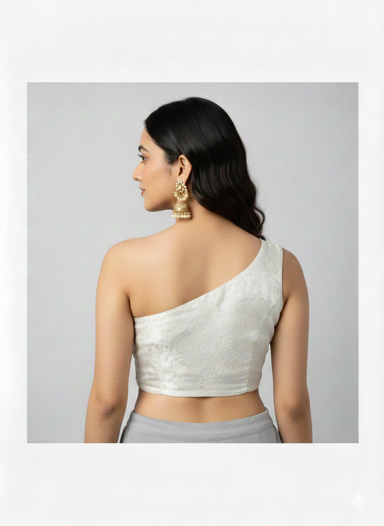 AVAANI | IVORY BROCADE BLOUSE