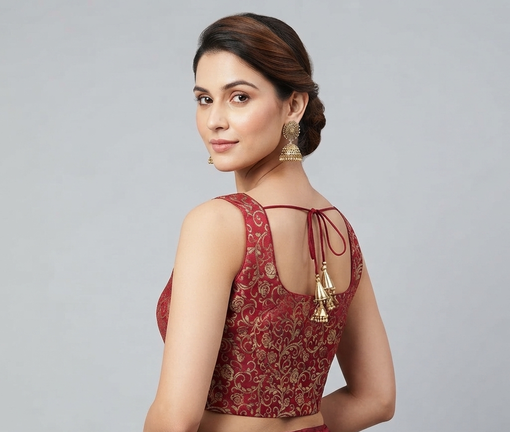 MAROON | BROCADE | BLOUSE
