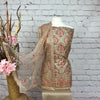 Unstitched Soft Faux Lattice Raw Silk Suit (A38)