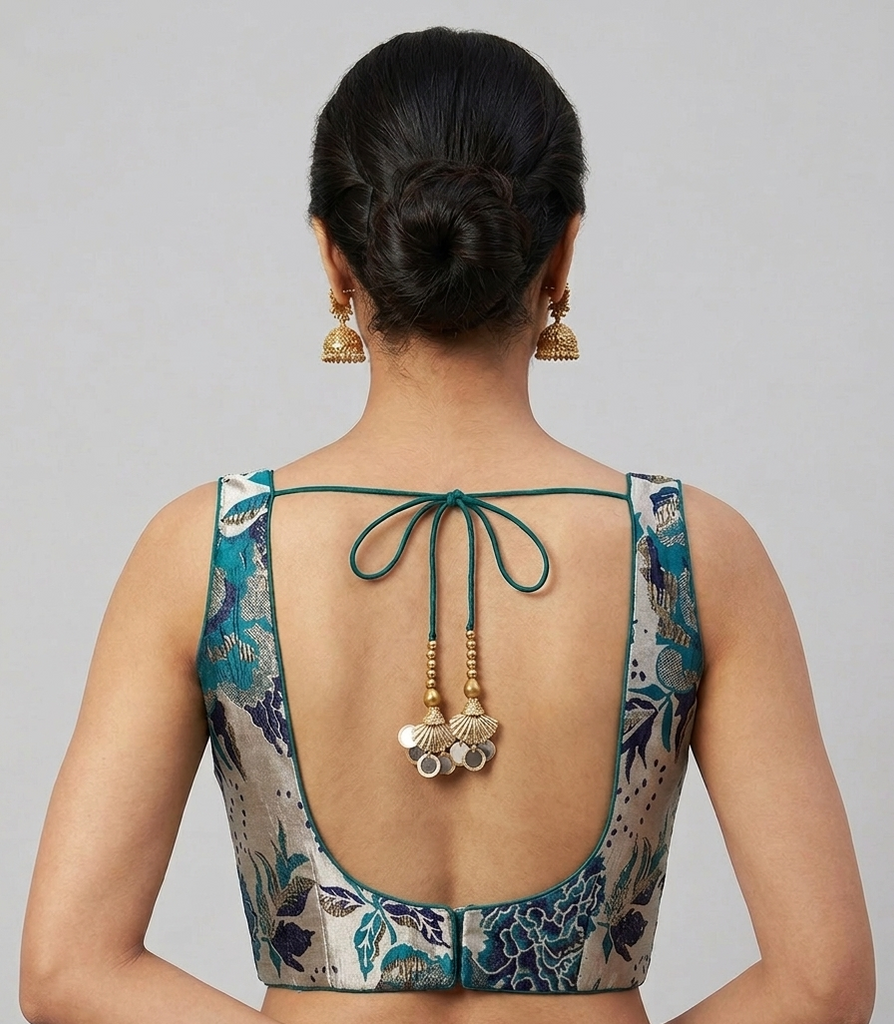 TEAL | BROCADE | BLOUSE