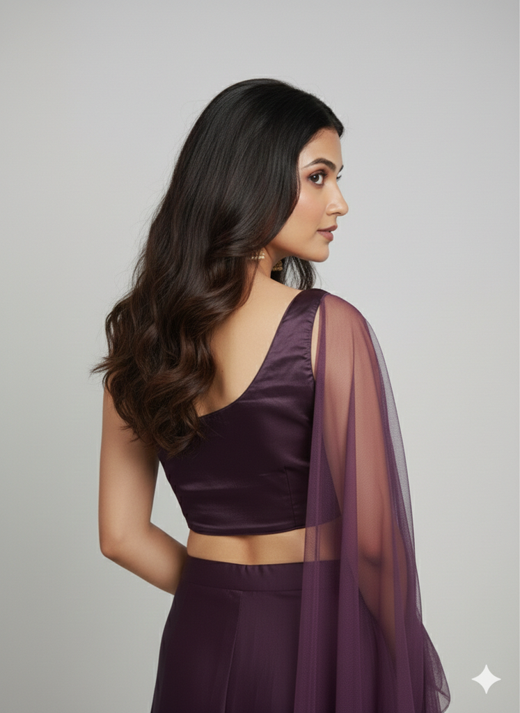 DEEP PURPLE | SATIN |BLOUSE