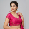 CERISE PINK | FAUX RAW SILK | BLOUSE